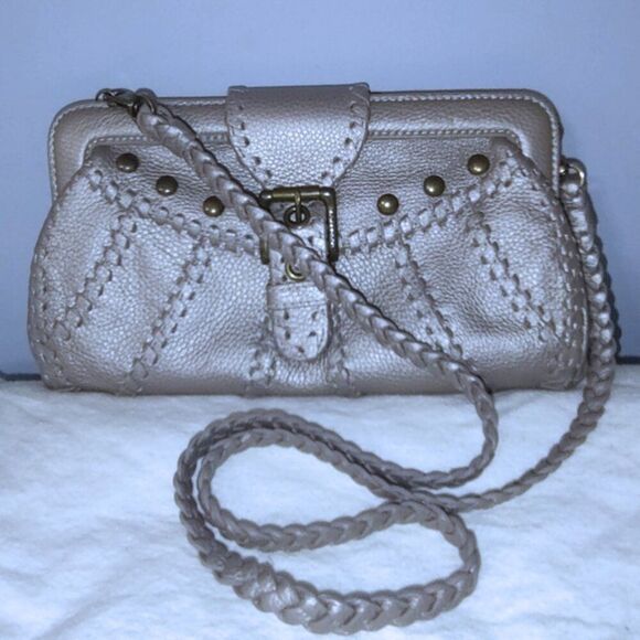 Isabella Fiore braided leather shoulder bag w/dust bag EUC - Picture 7 of 7